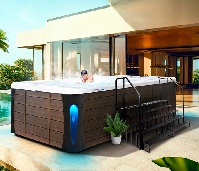 Calspas hot tub being used in a family setting - Highpoint