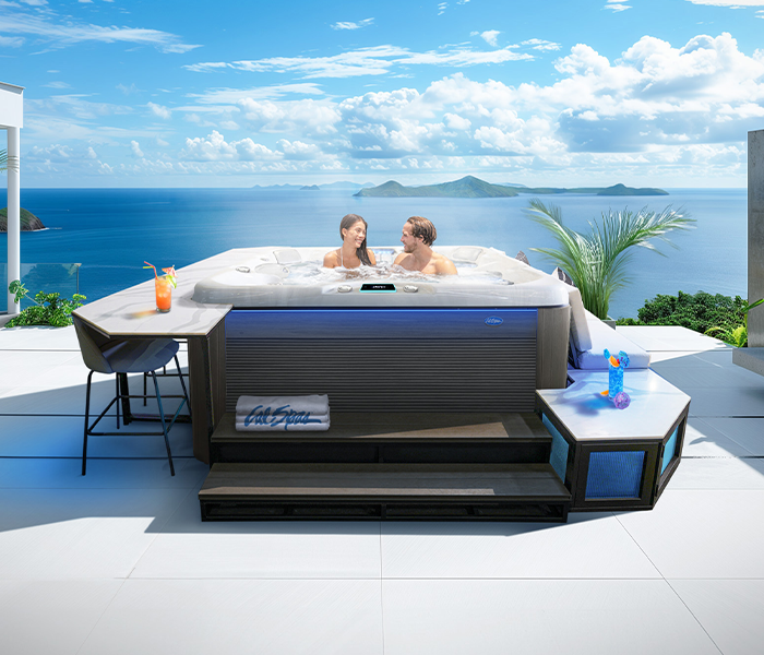 Calspas hot tub being used in a family setting - Highpoint